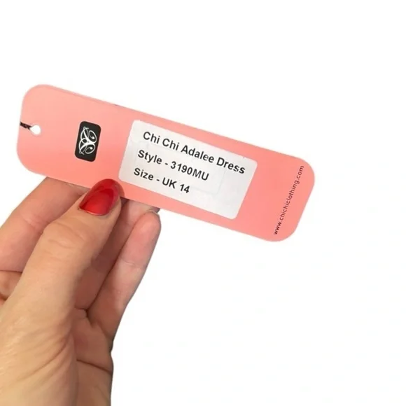 Chi Chi London Black Embroidered Floral Dress US Size 10 - Picture 10 of 10